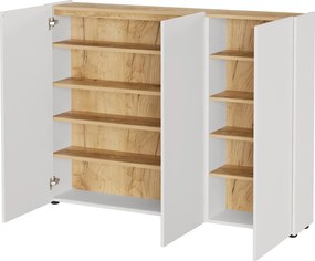 Armadietto color crema con effetto rovere 138x105x25 cm Libbiano – Germania