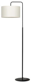 Piantana Contemporaneo Sigfrido Acciaio Nero Ecru 1 Luce E27 Ip20