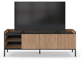 Mobile TV di colore naturale con effetto rovere 160x55x42 cm Adara – Marckeric
