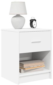 Comodino Con Cassetto Bianco 40x34x50 Cm /