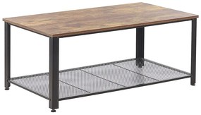 Tavolino legno scuro/nero 106 x 60 cm ASTON Beliani