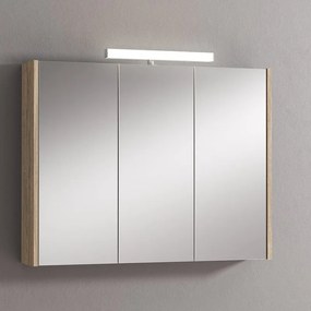 Pensile con luce Akira rovere nabucco L 90 x H 70 x P 15.5 cm