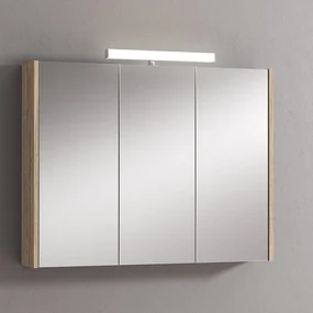 Pensile con luce Akira rovere nabucco L 90 x H 70 x P 15.5 cm