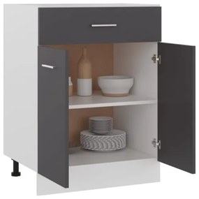 Armadio con Cassetto Grigio 60x46x81,5 cm in Truciolato