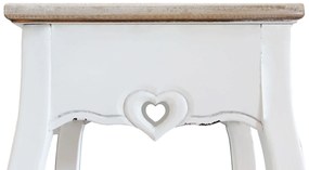 ROLAND - set 2 tavolini in legno di paulownia shabby chic