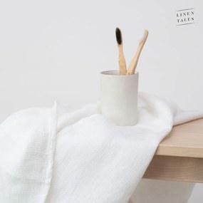 Asciugamano di lino bianco 125x75 cm White - Linen Tales