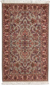 Persian Tappeto 80x130 Blu (Indian) Annodato A Mano