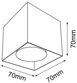 Brosline 1075 - Faretto CAGE 1xGU10/10W/230V bianco