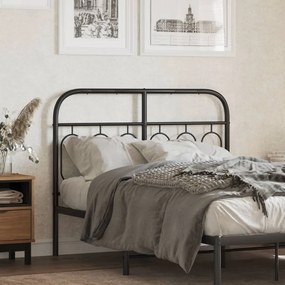 Testiera İn Metallo Nero 120 Cm /