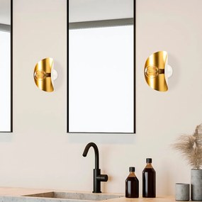 Lampada da parete bianca/dorata Sivani – Opviq lights