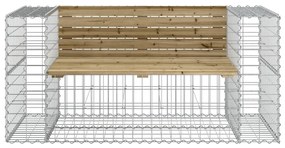 Panca da Giardino Design Gabbione 143x71x65,5cm Pino Impregnato