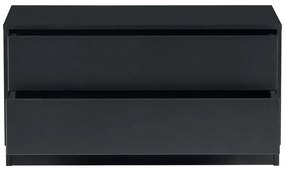 Tavolo TV modulare nero in legno di pino 75x40 cm Finca - WOOOD