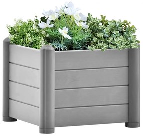 Letto Rialzato Da Giardino İn Pp Grigio Pietra 43x43x35 Cm /