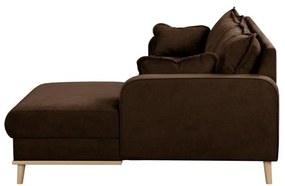 Divano angolare marrone scuro (angolo destro) Beata - Ropez