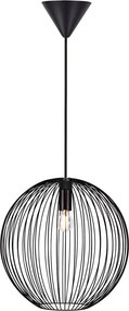 Nordlux - Lampada a sospensione su cavo BERONI 1xE27/60W/230V nero Ø 35 cm