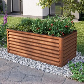 PRIMEYARD 150 x 75 x 60 cm Orto rialzato, acciaio corten, look ruggine - (GFPV00967)