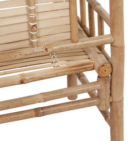 Panchina da giardino con cuscino 120 cm in bambù