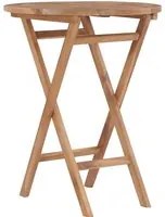 Tavolo da Giardino Pieghevole 60 cm in Legno Massello di Teak 48993