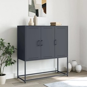 Credenza antracite 100,5x39x107 cm in acciaio