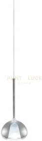 Beba lampadario a sospensione 3 luci lineare vetri piccoli cromo at...