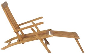 Sedie a sdraio con poggiapiedi 2 pz in legno massello di teak