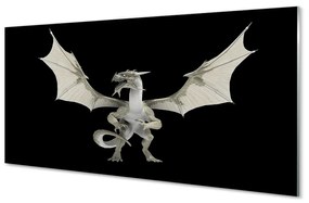 Quadro acrilico Dragone Bianco 100x50 cm