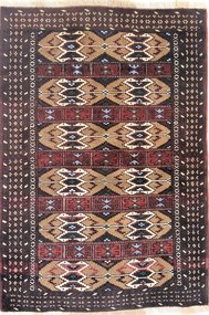 Turkmen Tappeto 90x130 Marrone (Iran) Annodato A Mano