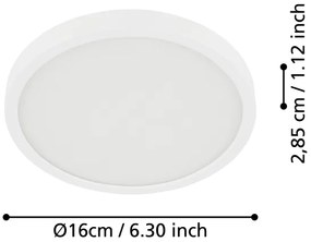 Eglo 900638 - Plafoniera da soffitto per bagno LED FUEVA LED/11W/230V IP44 bianca