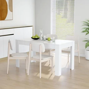 Tavolo da pranzo bianco 140x74,5x76 cm in legno multistrato