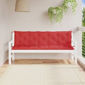 Cuscini Per Panca 2 Pz Rossi 180x50x7 Cm İn Tessuto Oxford /