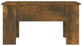 Tavolino da salotto rovere fumo 79x49x41cm in legno multistrato