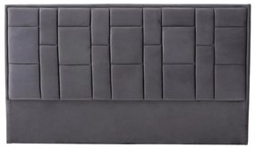Testata 160 cm Velluto Grigio scuro - HERMINE