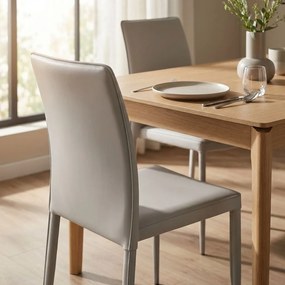 ALYSSIA - sedia moderna in ecopelle con struttura in acciaio