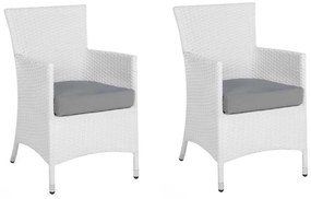 Set di 2 sedie rattan bianco ITALY Beliani