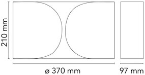 Flos Foglio Lampada da parete 37x21 a luce diretta indiretta e parzialmente diffusa in acciaio Bianco