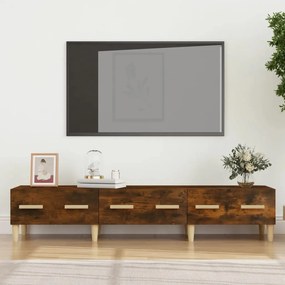 Mobile tv rovere fumo 150x34,5x30 cm in legno multistrato