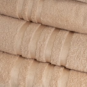Asciugamano tipo terry beige in cotone 100x150 cm Simple – Casa Selección
