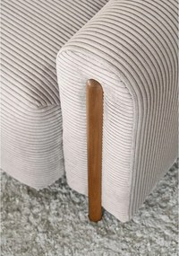 Divano beige allungabile/con contenitore e rivestimento in velluto a coste 244 cm Arcadova – ELTAP