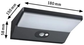 Paulmann 94333 - LED/7,4W IP44 Applique da esterno con sensore HOUSE 230V