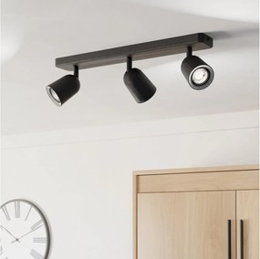 Eglo 901954 - Faretto CAMALDOLI 3xGU10/10W/230V nero