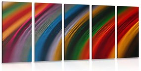 Quadri 5 pezzi – Dettaglio di materiale colorato