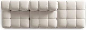 Divano componibile beige con rivestimento in velluto 282 cm Bellis – Micadoni