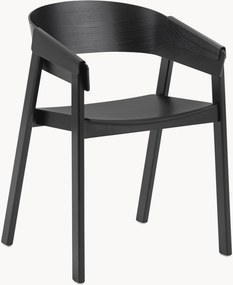 Sedia da pranzo in legno con braccioli
