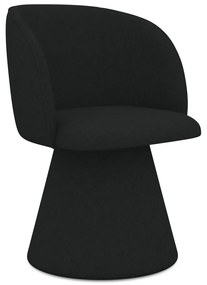 Sedia da pranzo nera in imbottito Maia – Makamii
