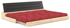 Divano letto in velluto rosso 196 cm Base - Karup Design