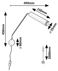 Rabalux 73041 - Applique SENOBIA 1xGU10/35W/230V