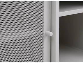 Mobile TV grigio in metallo 160x55x45 cm Veep – Unique Furniture