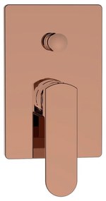 Rubinetto per doccia getto laminare cristallino ad incasso monocomando Zefir rame lucido AQUASANIT
