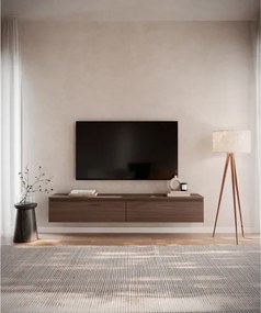 Mobile TV Sospeso 175 cm 2 Ante A Ribalta Noce Scuro Lume