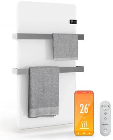 blumfeldt Stufa smart a infrarossi | Riscaldamento a infrarossi | Scaldasalviette | Potenza di 500 W | IP24